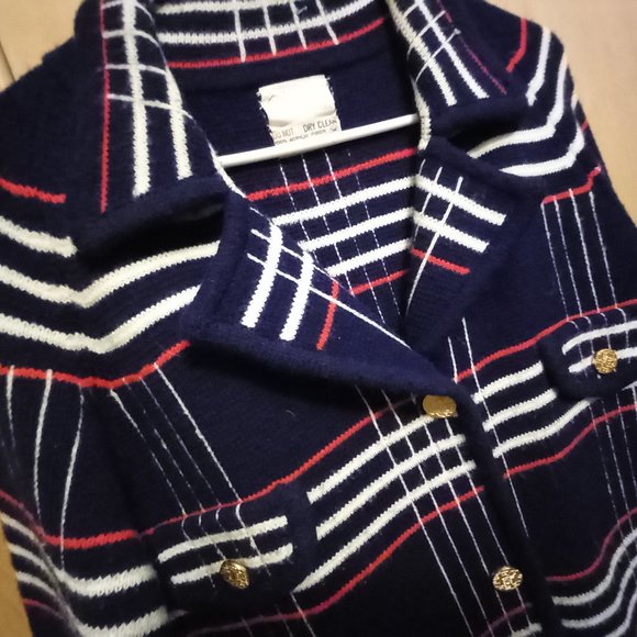 Lily Of California Vintage Thick Knit Sweater Cardigan Size M (T-336) - Picture 6 of 6